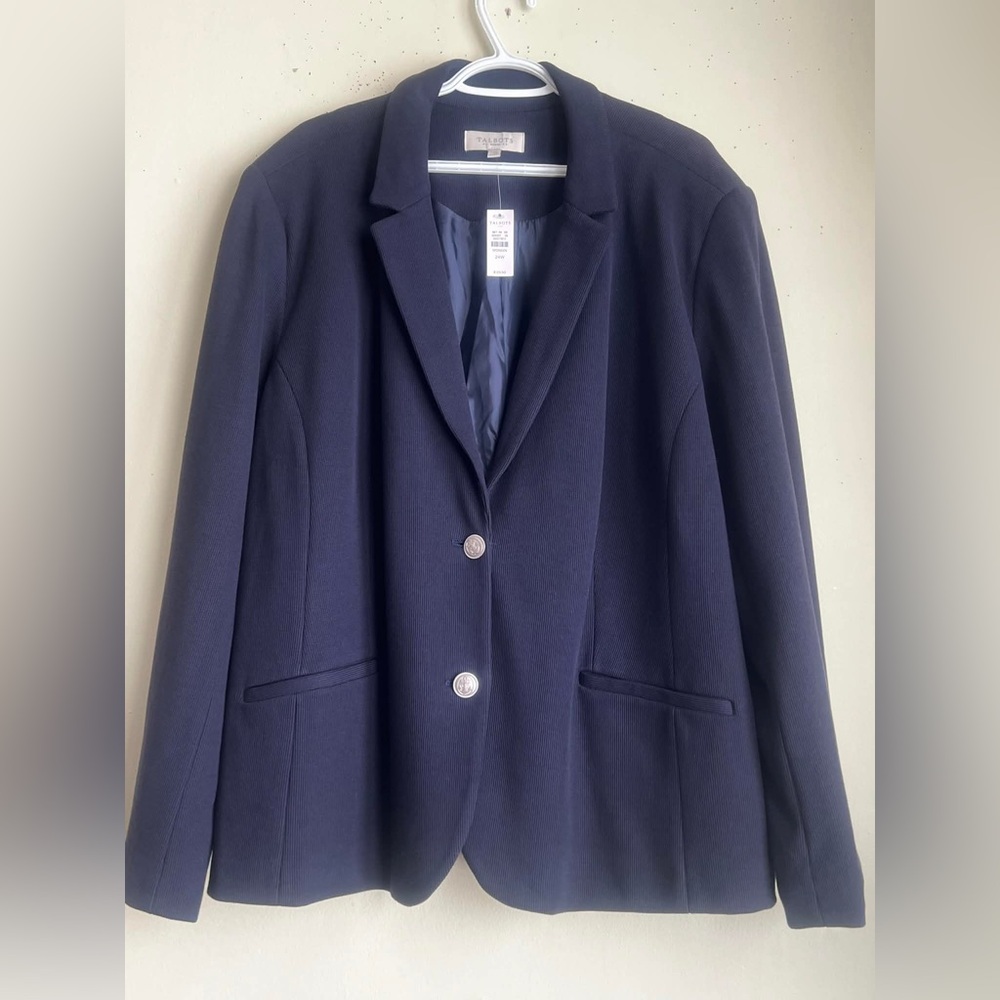 Talbots Navy Blazer with Metallic Buttons